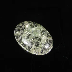大宝石收集裂纹裂纹玻璃26x18mm椭圆形凸面型39.00 cts印度时尚宝石