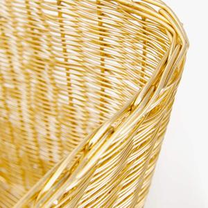 "Cesta de almacenamiento de mimbre tejida a mano, elegante y duradera, perfecta para organizar o decorar el hogar o la oficina" - Product Image 2