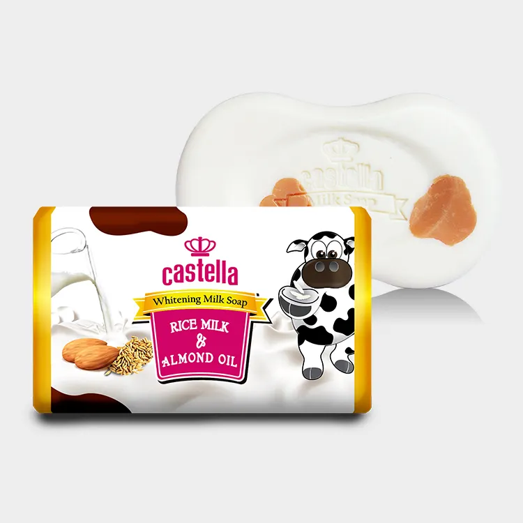 Castella Milk Soap premium soap with beautiful design of soap 2 colors hard wrapper premium packing good for moisturizing skin