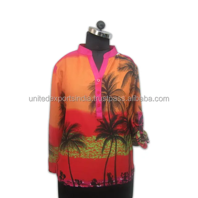 Kurti style Mens hawaiian Shirt
