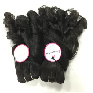 Haar Weave Bundel Fumi Golvend Vietnamese Haar 14 Inch Super Doouble Getrokken Premium Natuurlijke Zwarte Volledige Cuticula Uitgelijnd Haar