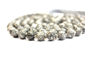 Unisex hạt 108 màu xám jasper Yoga mala Bohemian phong cách tinh thần mã não ngọc trai Kim Cương bóng mô hình chuỗi Đảng Quà Tặng Phật Giáo - Product Image 2