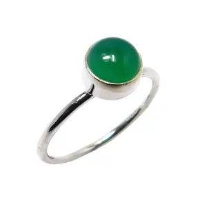 Женское кольцо с зеленым ониксом, 925 из стерлингового серебра ручной работы