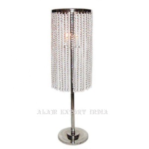 Lustre de table en métal et aluminium Centre de table pour décoration de table de mariage Perles de cristal de grande taille Gouttes Argent Fini Meilleur prix - Product Image 2