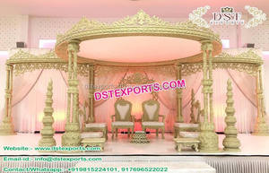 Mandap de Madera para Bodas de Sri Lanka/Escenario para Bodas Maharaja, Mandap de Madera Indio Tallado a Mano, Diseño de Mandaps, Decoración para Eventos en Nueva York - Product Image 2