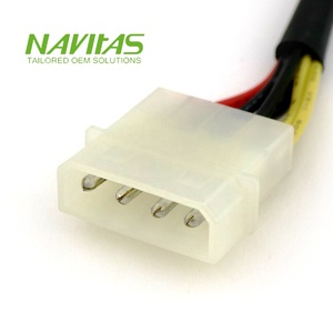 Ensamblaje de cable personalizado con conector de 4 posiciones Tyco y enchufe hembra HDB44 - Product Image 3