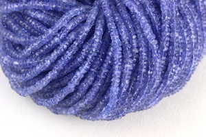 Fabricant de perles rondelle à facettes en tanzanite bleue naturelle pour la fabrication de bijoux de haute qualité-Bracelets et colliers - Product Image 2