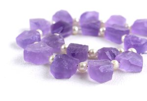 Hilo de 1 hebra de calidad superior, piedra Natural de amatista azul rugosa, para hacer joyas, colección de piedras - Product Image 5