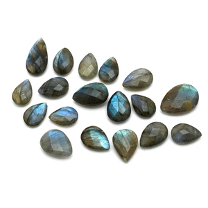 Pierre précieuse en vrac de Labradorite à facettes poire naturelle - Product Image 4