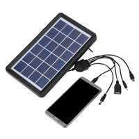 Pengisi Daya Panel Surya Portabel untuk Ponsel dan Produk Elektronik dengan Pengisian 5 dalam 1 3W 8W 6V Pengisi Daya Baterai Surya