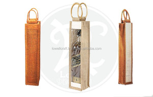 ที่กำหนดเองรีไซเคิลปอกระเจาหนึ่งขวดไวน์ถุงของขวัญถุง - Product Image 2