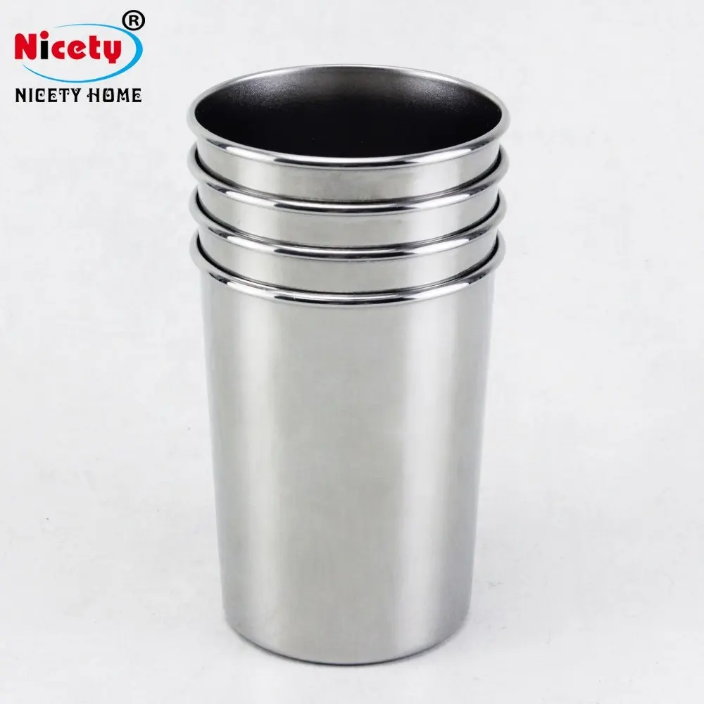 unique bulk gift foldable metal drinking wine cups india stainless steel tea cup no handle for kids