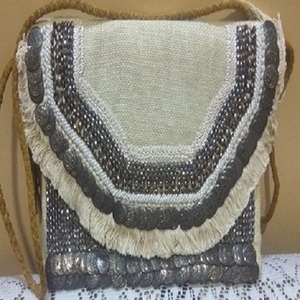 Indian Modern Bohemian Summer Embroidery Designer Handmade <b>Beaded</b> Messenger Bags Light Weight <b>Large</b> Capacity Women Evening Bags - Product Image 5