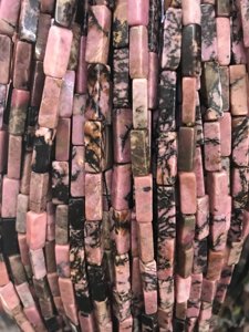 High quality Rectangle Beads rhodonite bead <b>crystal</b> women necklace <b>jewellery</b> square gemstone bead Jewelry Making suppler - Product Image 3