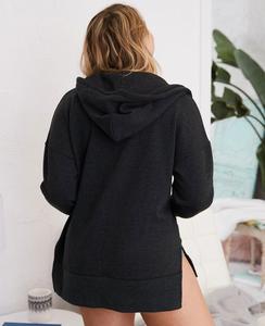 เสื้อฮู้ดมีซิประบายอากาศสำหรับผู้หญิงเสื้อฮู้ดแบบกำหนดเองด้านข้างมีซิปดีไซน์ใหม่ - Product Image 4