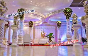 Haveli Style traditionnel FRP mariage indien Mandap ensemble usage domestique décoratif fer fibre fêtes mariages fabricant direct états-unis - Product Image 3