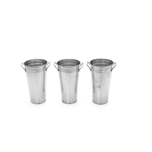 VASE à fleurs galvanisé, 1 pièce, grand et en métal, décoration de jardin, maison, nouveau LOOK, planteur - Product Image 6