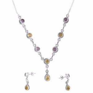Bijoux précieux collier grenat ensemble à prix nominal bijoux de luxe collier en argent 925 Style Vintage bijoux personnalisés fins - Product Image 3