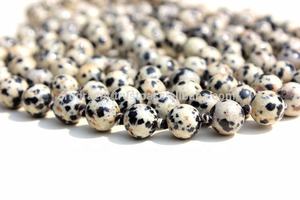 Chapelet Dalmatien fait à la main Jaspe Yoga Mala Unisexe 108 Perles Bracelet Collier Noué Bijoux de Mode avec Diamant Perle Cadeau - Product Image 2