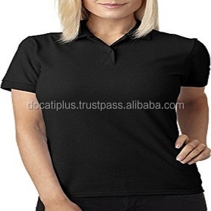 Polo en polyester vierge bon marché OEM personnalisé pour femmes - Product Image 3