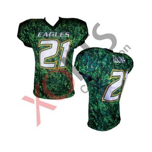 Stylish Sublimated American Football Jerseys Uniforms Fully Customizable Embroidery Name Number Breathable Spandex/Polyester - Product Image 1