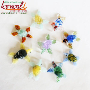 Pequeña lámpara dolphin trabajo de cristal de Murano colgante de joyería - Product Image 4