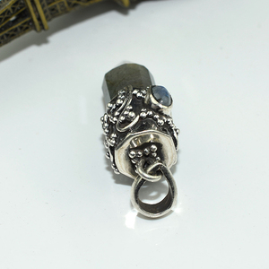 ดินสอแท้รูปไข่ Labradorite_Rainbow Moonstone 925จี้เงิน,ออนไลน์เครื่องประดับเงิน,925เครื่องประดับเงิน - Product Image 5