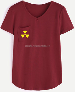 เสื้อยืด unisex เสื้อยืดผ้าฝ้ายหลากสีพิมพ์โลโก้ตามสั่งคอวีขนาดใหญ่พิเศษปักลายขนนกไม้ไผ่ช้อปปิ้งออนไลน์ - Product Image 3