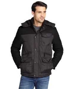 Chaqueta acolchada de poliéster y nailon para hombre, chaqueta acolchada verde personalizada - Product Image 1