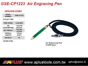 APLUS-Bolígrafo de grabado de aire, 2.300 BPM, 2,3 kg, adecuado para la aplicación de piedra - Product Image 3