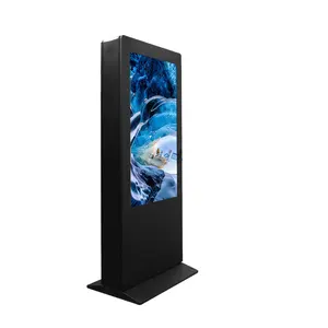 65 55Inch Free Outdoor Capacitive Floor Standing 4k LCD Dynamic Digital Signage Posters Advertising Player Touch Screen