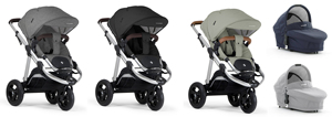 Poussette de ville haut de gamme 3 en 1 pour bébé, 3 roues, robuste, en aluminium, avec suspension en tissu, design unique, pliable, frein en une seule étape - Product Image 6