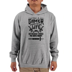 Basics Premium Quality <b>Organic</b> Cotton Hoodies Sweatshirt Long Sleeve Kangaroo Pocket 3D Embossed Logo Embroidered Print - Product Image 3