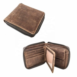 Mens Genuine Leather Zip <b>Wallet</b> Vintage RFID Bifold <b>Card</b> <b>Holder</b> Organizer Purse Wholesale Vintage Genuine Leather Mens <b>Wallet</b> - Product Image 6