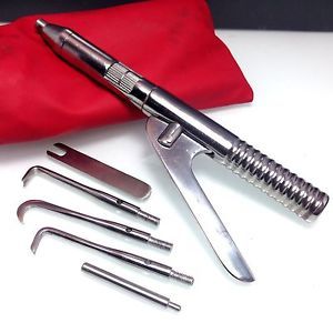 ชุดเครื่องมือผ่าตัดทางทันตกรรมแบบแมนนวล สแตนเลส 1 ชุด สำหรับถอดครอบฟัน แบบปืน  เครื่องมือทันตแพทย์ ระดับ II - Product Image 4