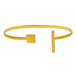 Brazalete ajustable de Plata de Ley 925 sólido chapado en oro liso, brazalete de moda para boda, aniversario, compromiso - Product Image 4