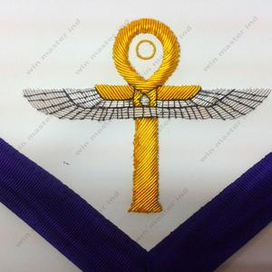 Regalia masónica azul, delantal de la mejor calidad, bordado a mano - Product Image 2