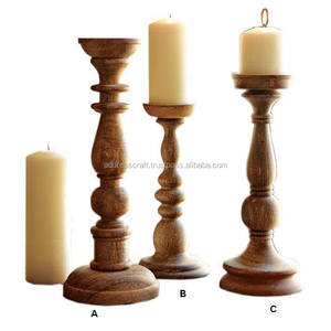 Luxury <b>Decorative</b> Simple Coloured Round Wood Candle Stand Custom Nordic Wooden Candle Stand Wholesale Candle Jars <b>Pink</b> <b>Christmas</b> - Product Image 2