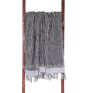 Chizgi Handloom Turkish <b>Towels</b>, Wholesale, Luxury <b>Black</b> <b>and</b> <b>White</b>, Navy <b>White</b> <b>Hand</b> Woven Classic Patterns Made in Turkey . - Product Image 1