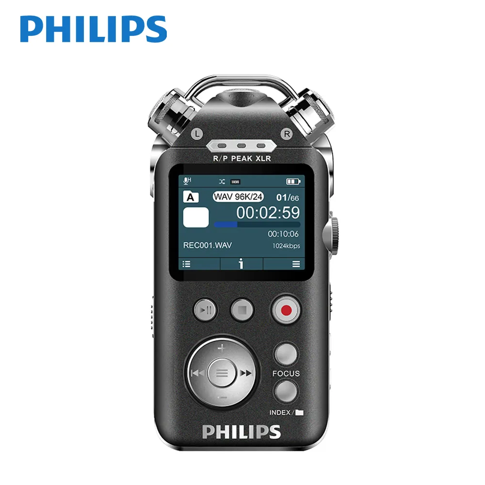 필립스 16GB 1080 시간 연속 녹음 100 미터 장거리 핫 무선 스파이 디지털 음성 레코더