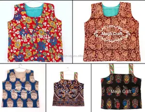Ibiza自由奔放に生きるファッションウェアタンクトップ-インドのフュージョンウェアインドウエスタントップス-インドのオランダ刺繍レースワークトップ