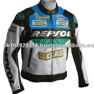 Chaqueta de cuero para hombre, textil para motocicleta de carreras, Repsol, nuevo diseño personalizado, para verano - Product Image 2