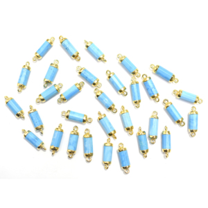 Howlite-conector chapado en oro con forma de tubo, 18 a 20 MM - Product Image 1