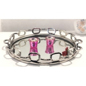 Bandeja de hierro decorativa para servir de forma moderna y elegante de tendencia industrial para decoración de mesa de comedor de boda con logotipo personalizado - Product Image 6