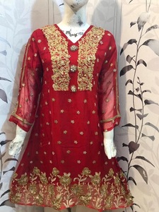 Nueva colección Formal gasa azul pakistaní indio vestidos de fiesta rebordear encaje decoración vestidos casuales para primavera Natural - Product Image 3