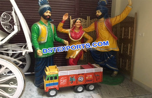 Punjabi Dulhan Fibre Statue pour Hôtel Fibre Sculpté Dulhan Statue Dernière Mariage Fibre Statue USA Mariage Entrée Décor Vente - Product Image 6