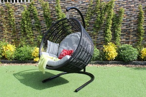 EAGLE COLLECTION-Hamac moderne en rotin synthétique, modèle style RAHM-011, 5 balançoires d'extérieur élégantes pour le jardin, fabriqué en métal durable - Product Image 2