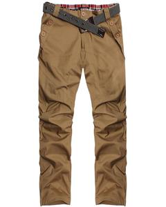 กางเกงชิโน่ขายาวสำหรับผู้ชาย,ชุดทางการแนวธุรกิจกางเกงทรงตรงสไตล์คลาสสิกผ้าคอตตอนสำหรับฤดูใบไม้ร่วงฤดูใบไม้ผลิใหม่ปี2019 - Product Image 3