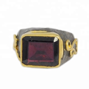 Good Quality 925 Sterling <b>Silver</b> Garnet Gemstone <b>Ring</b> Beautiful Fashion <b>Silver</b> Jewelry <b>Eternity</b> Vermeil <b>Rings</b> - Product Image 2