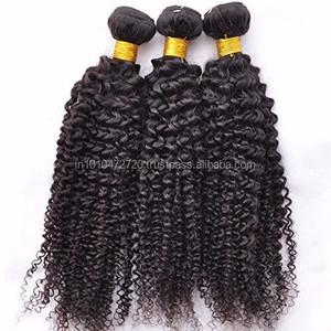 Vente en gros extensions de cheveux de temple indien brut 30 pouces cheveux de trame brésiliens 8 pouces étiré longueur Curl Style - Product Image 1